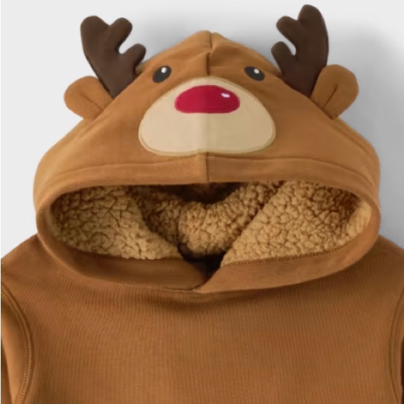 Boys Gymboree Rudolph Reindeer Hoodie and Jogger Pants Holiday Sweatsuit Set - Picture 1 of 4